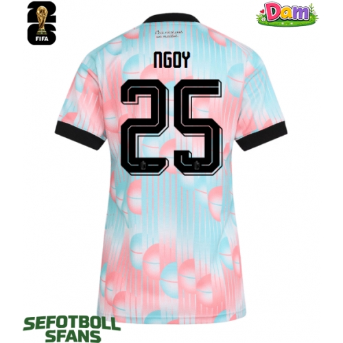 Belgien Nathan Ngoy #25 Bortatröja Kvinnor VM 2026 Kortärmad